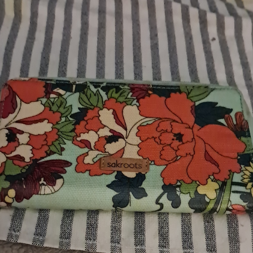 Sakroots Colorful Floral Clutch Wallet